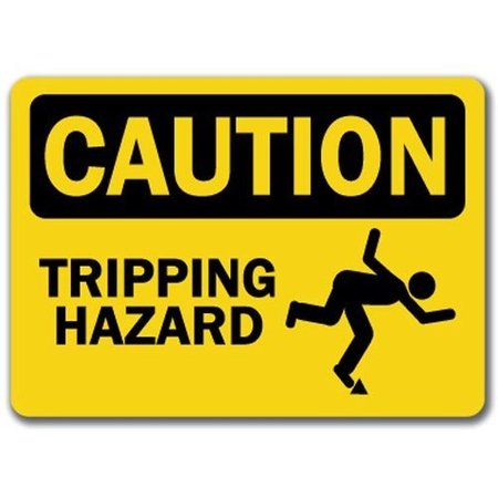 SIGNMISSION Caution Sign-Tripping Hazard-10in x 14in OSHA Safety Sign, 14" H, CS-Tripping Hazard CS-Tripping Hazard